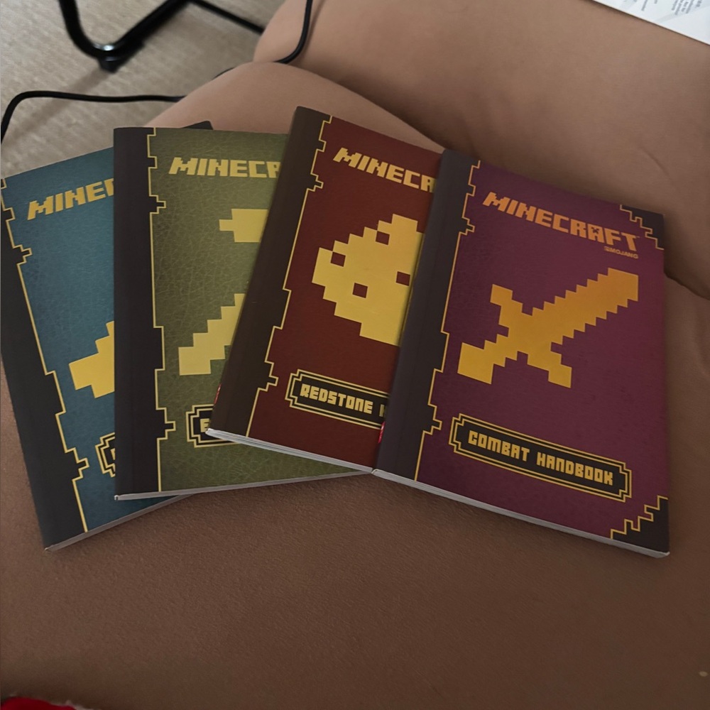 Minecraft Scholastic Books Set of 4 Handbooks